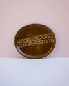 Large oval serving plate by Lily Pearmain - butterfly slip decoration - stoneware - Fodder