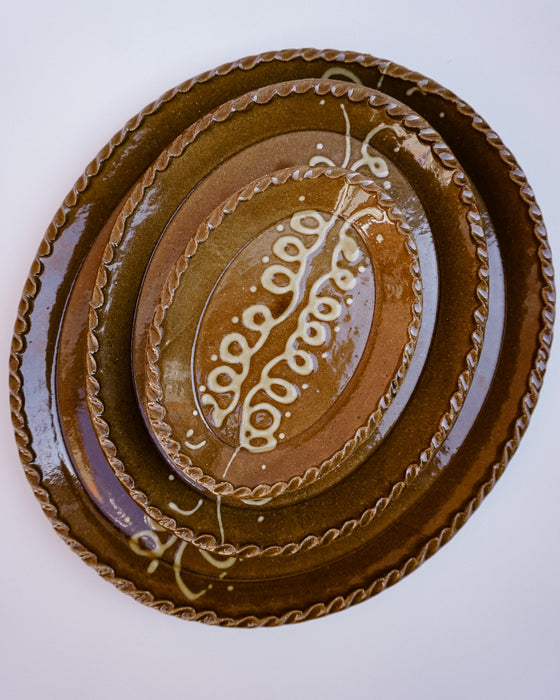 Three sizes of oval serving plates - Lily Pearmain | Fodder