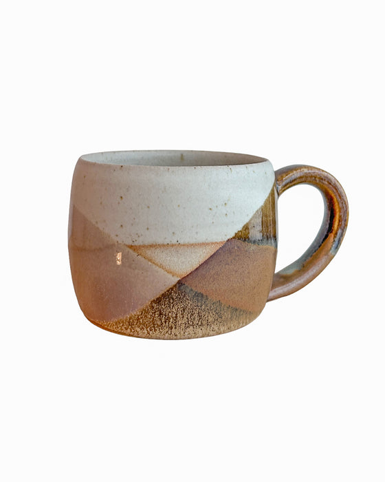 Hug Mug by Liz Vidal Ceramics - handmade rounded stoneware mug - layered glazes - Fodder