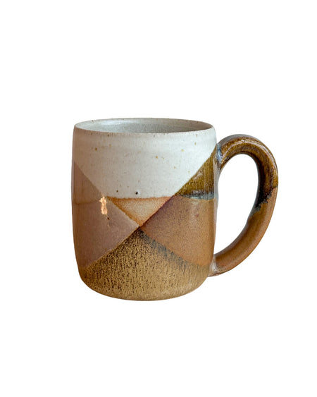 Straight Mug by Liz Vidal Ceramics - handmade straight-sided stoneware mug - overlapping glazes - Fodder
