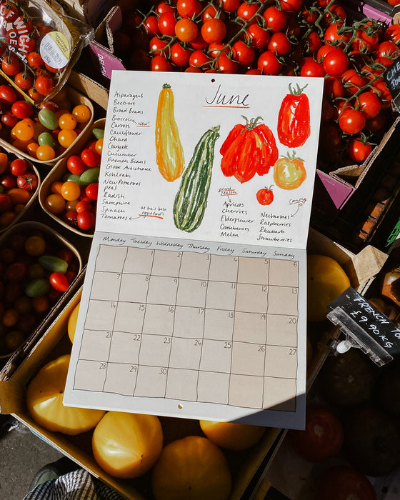 2027 Seasonal Eating Calendar by Mainly Breakfast - hand-illustrated seasonal produce - Fodder