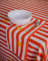 Close up of stripe and dot pattern - Nic Brittin - linen cotton