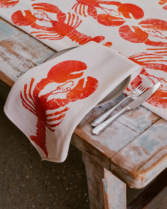 Close up of single lobster print - corner placement - Nic Brittin