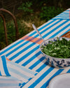 Lido tablecloth on table with plates - Nic Brittin - Fodder