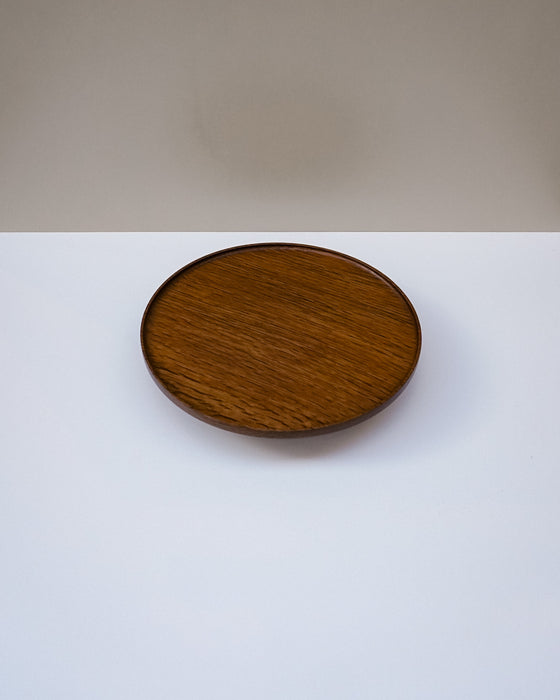 Fumed oak wooden cake stand by Selwyn House - turned wood - Fodder
