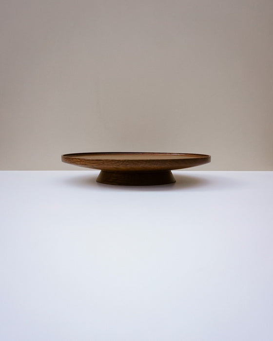 Fumed oak wooden cake stand by Selwyn House - turned wood - Fodder