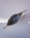 Metallic leaf-shaped object on a reflective surface. Sophie Alda | Handmade Ceramics | Shop Fodder