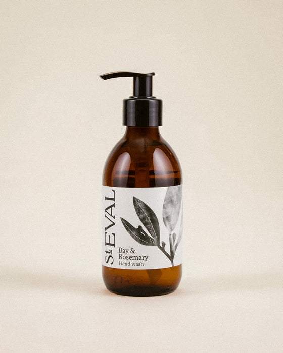 Bay & Rosemary hand wash by St Eval - refillable glass bottle - Fodder

