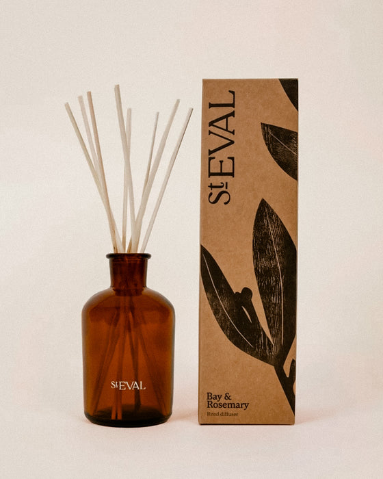 Bay & Rosemary reed diffuser by St Eval - herbaceous home fragrance - Fodder