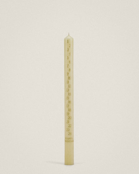 Ivory Christmas Advent Candle by St Eval - numbered countdown pillar - made in Cornwall - Fodder