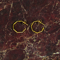 Everyday Gold Octagonal Hoops