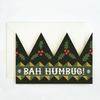 Holiday card with 'Bah Humbug!' text and holly design on a white background. Hadley Paper Goods | Shop Fodder