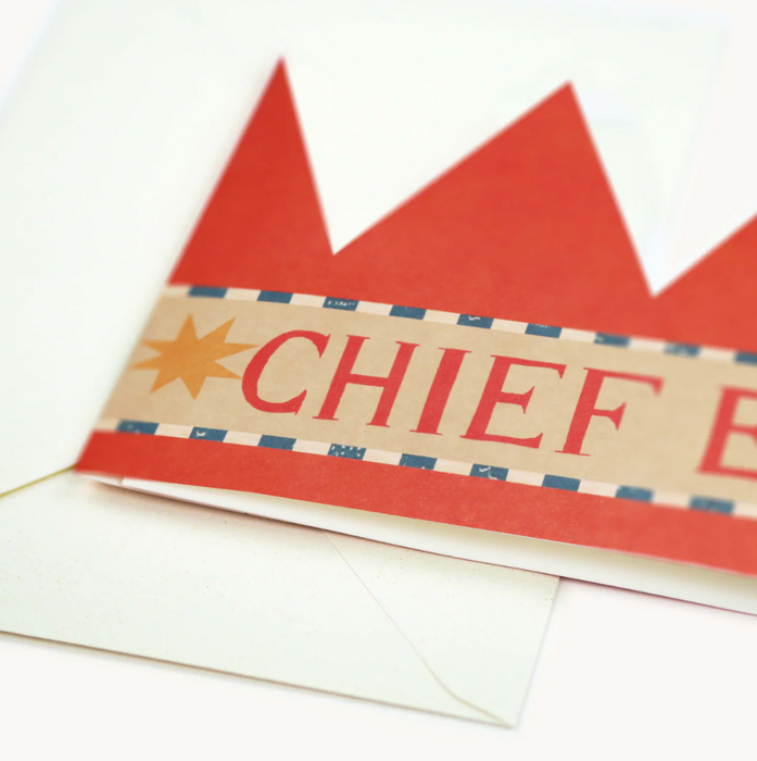 Card with 'CHIEF' text and red border on a white background. Hadley Paper Goods | Shop Fodder