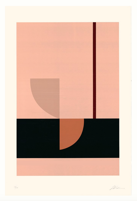 editioned abstract screenprint by Hannah Ludnow. 
