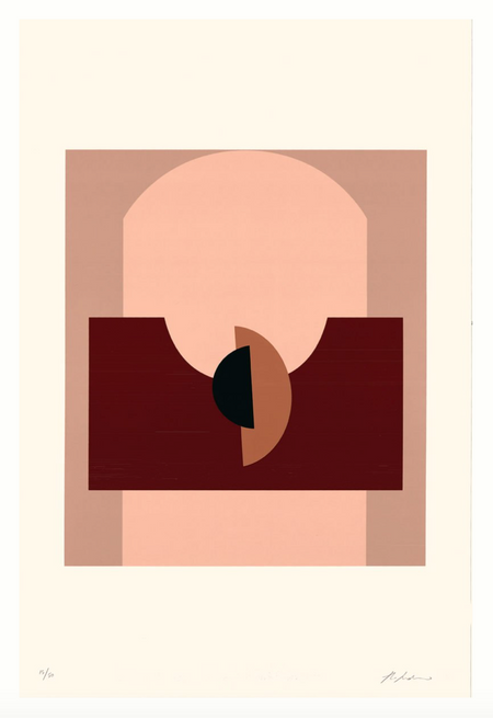 editioned abstract screenprint by Hannah Ludnow. 
