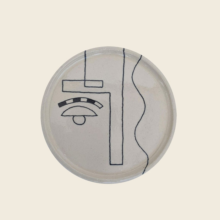 handmade illustrated plate by Hoodmor