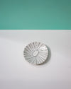 Ceramic plate with black line design on a two-tone background. Diddy Bowl | Jode Pankhurst | Shop Fodder