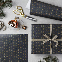 Noel Type Wrapping Paper