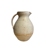 Speckled beige ceramic pitcher on a white background. Lily Pearmain Ceramics | Shop Fodder