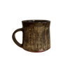 Brown ceramic mug with textured surface on a white background. Lily Pearmain Ceramics | Shop Fodder