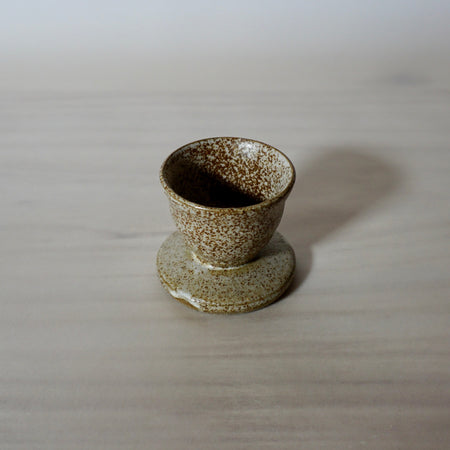 Handmade egg cup with a speckled glaze | Lily Pearmain | Kentish Town Stores 