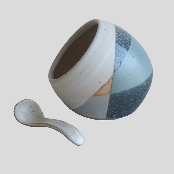 Liz Vidal Ceramics | Salt Pig with Spoon | Kentish Town Stores