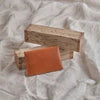 the back of a leather envelope wallet 