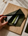 Long envelope holding pens - Tuscan leather - Fodder