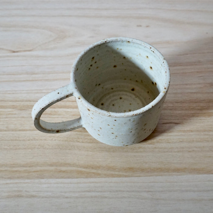 mae ceramics hand thrown Dee Cup in chalk. 