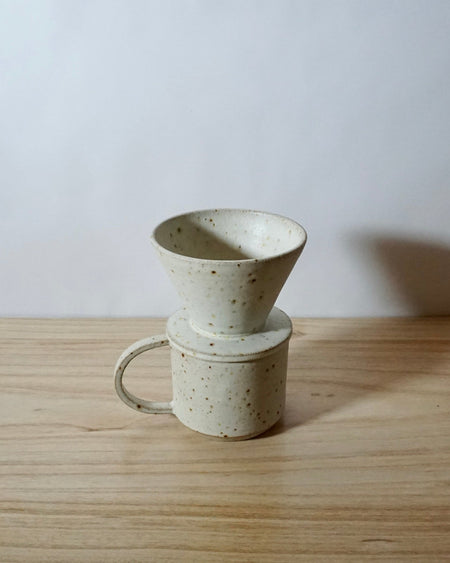 Mae Ceramics Chalk V60 on a Chalk Dee Cup. 