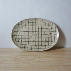 Grid Oval Platter