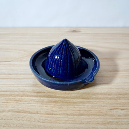 Cobalt coloured Lemon Squeezer handmade by Mae Ceramics. 