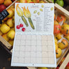 Calendar for June surrounded by apples in a market setting. Emma Cantley | Mainly Breakfast | Shop Fodder