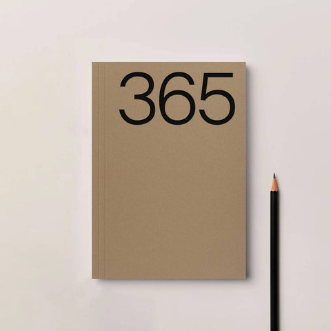 Taupe A5 Lay Flat 365 undated planner