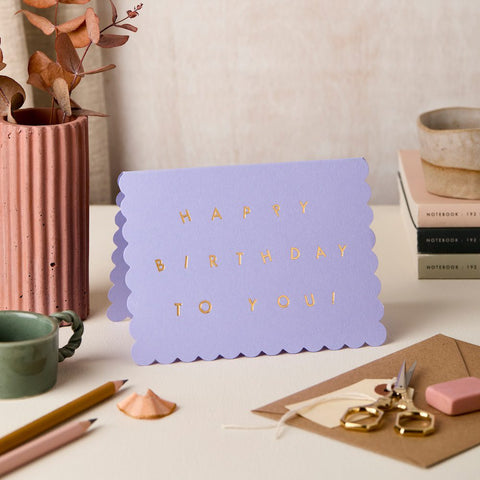 Scallop Happy Birthday To You Lavender