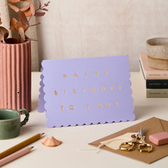 Scallop Happy Birthday To You Lavender