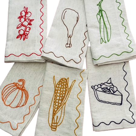 Embroidered Linen Napkins | See & Quin | Shop Fodder