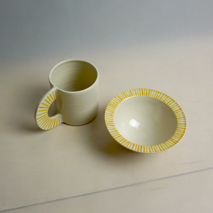 Handmade Ceramic Mug and matching bowl | Studio ERS | Shop Fodder