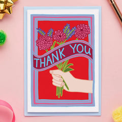 Red Thank You Card
