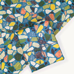 Terrazzo Gift Wrap, Model Makers Paper. Teal, Blue.