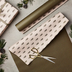 Sledge & Wave Double Sided Wrapping Paper