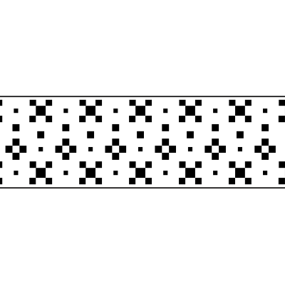 Black and white patterned border with a rectangular shape. | Kinshipped | Shop Fodder