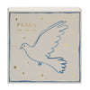 Box with a dove illustration and 'Peace on earth' text on a light gray background - Matches | Archivist Gallery | Shop Fodder