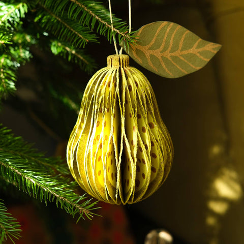 Pear Honeycomb Ornament