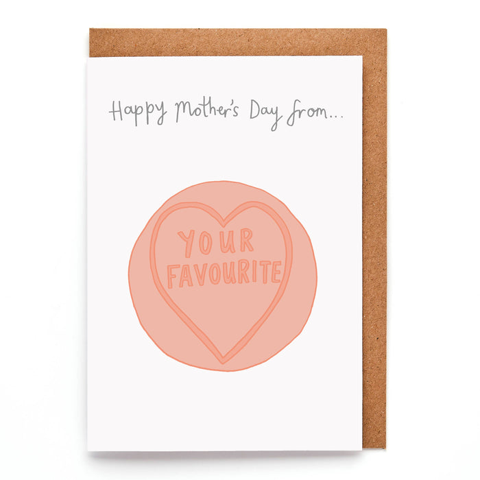 Mum's Favourite Greeting Card | Funny Mother's Day Card