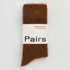 Brown sock with 'Pairs' label on a white background | Pairs Socks | Shop Fodder