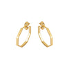 Gold hoop earrings on a white background | Everyday Gold Octagonal Hoops | Scarlett French | Fodder