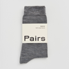 Gray sock with 'Pairs' label on a white background | Pairs Socks | Shop Fodder
