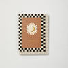 New Baby greetings card with a moon design and 'hello baby' text on a checkered border. | Kinshipped | Shop Fodder